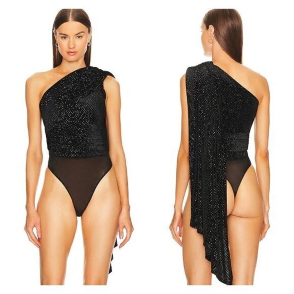 Michael Costello x REVOLVE Lana Bodysuit - Black